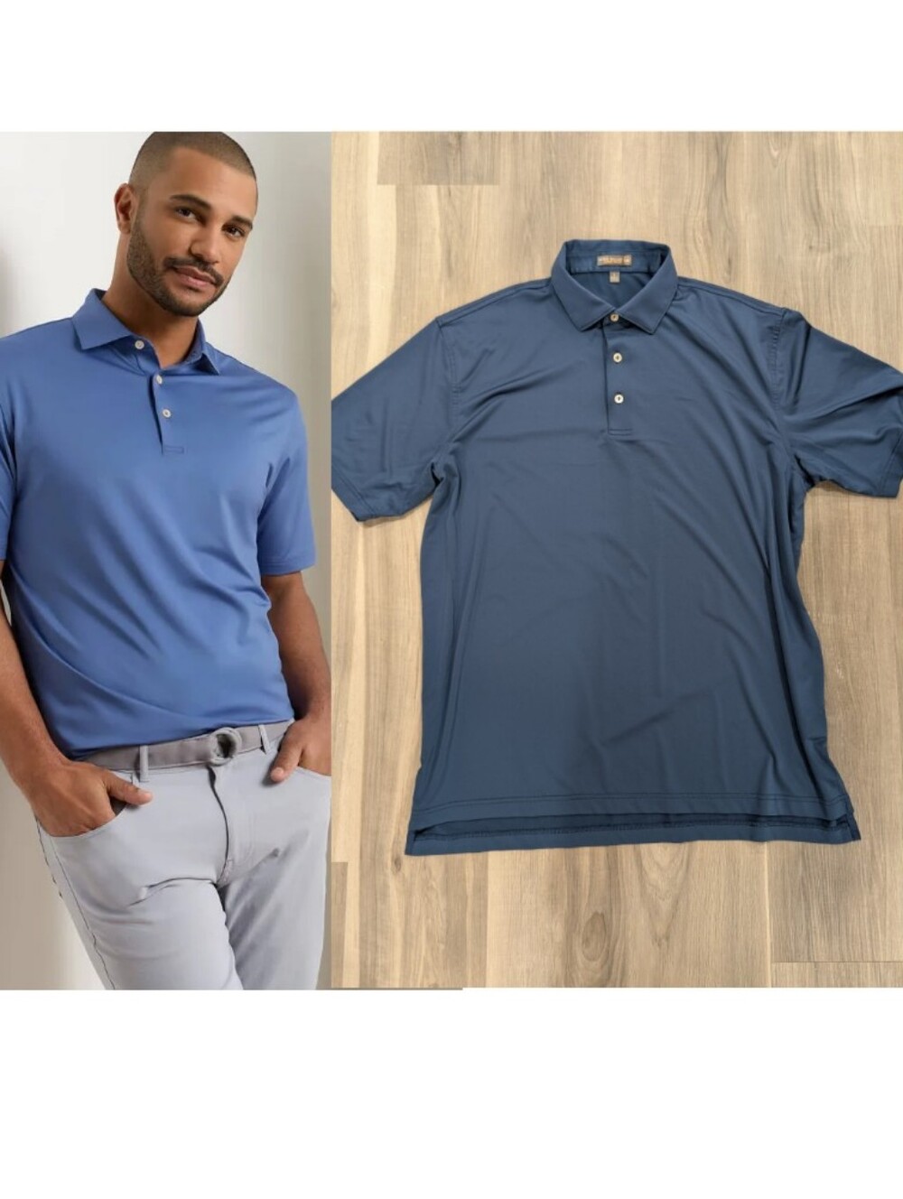 Peter Millar | Summer Comfort Solid Performance Golf Polo In Navy Blue